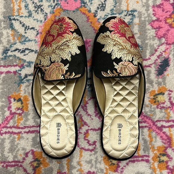 Birdies Phoebe Floral Jacquard Embroidered Floral Slip On Mules New Size 8 - Picture 6 of 13